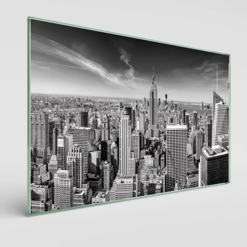 Obraz na szkle - Nowy Jork czarno-biały - obrazek 1