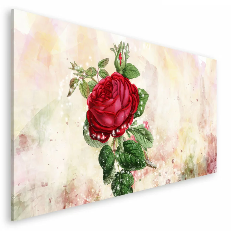 Duży obraz 200x100cm - czerwona róża - obrazek 1