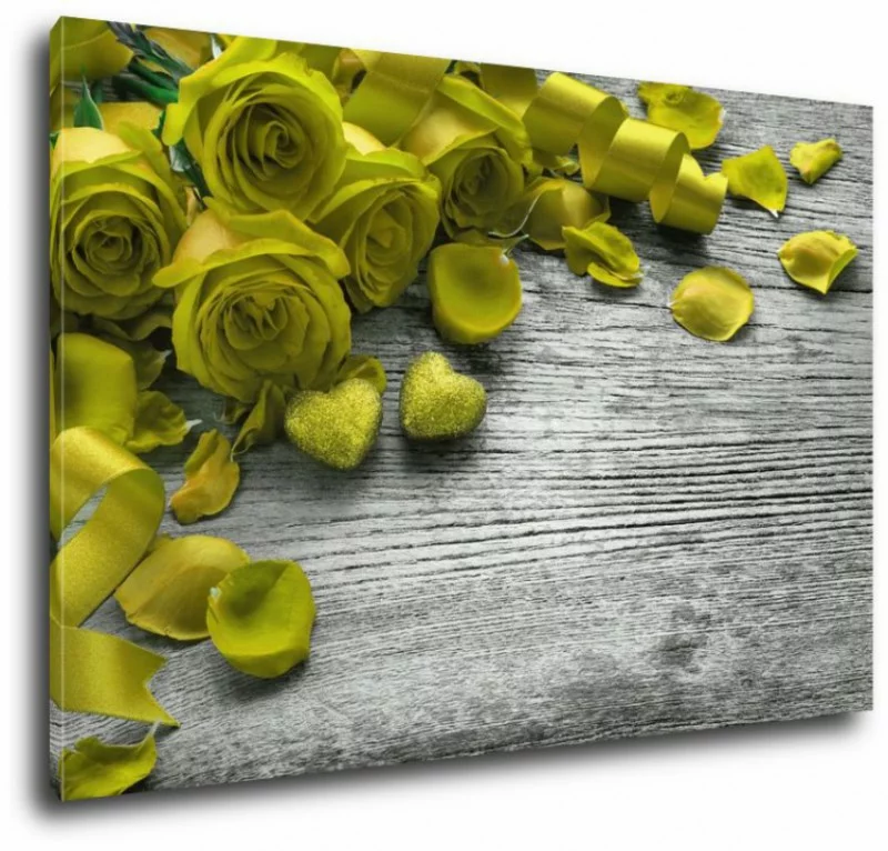 Obraz na płótnie Żółte Róże 120x80cm - obrazek 1