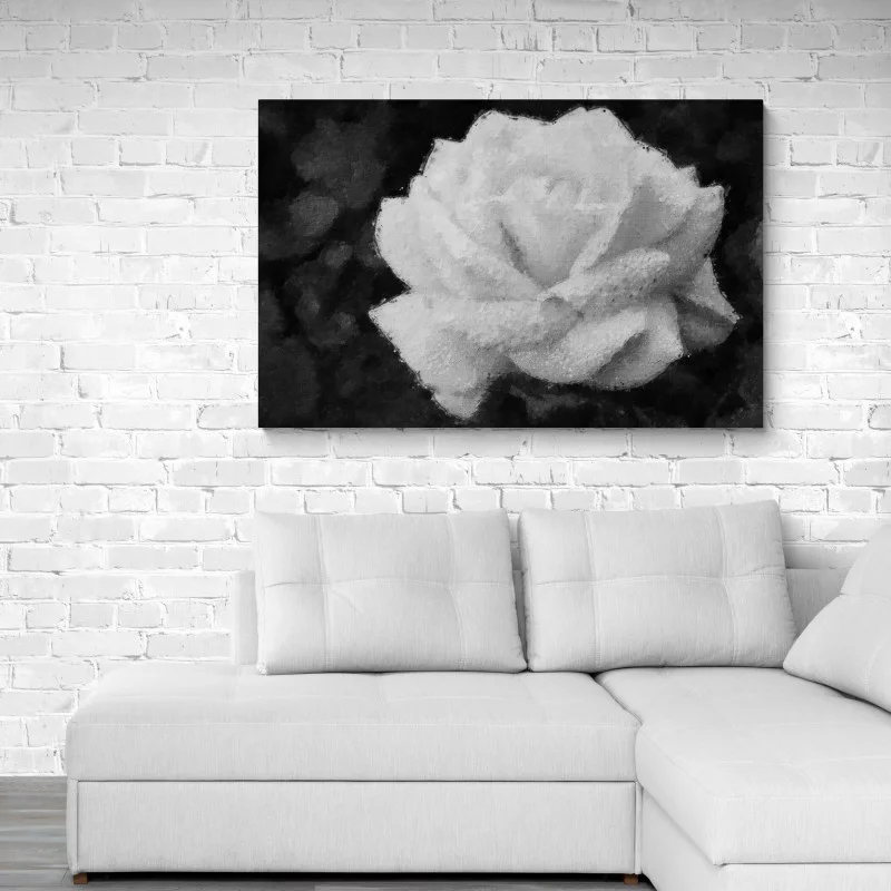 Obraz na ścianę - biała róża - obrazek 1