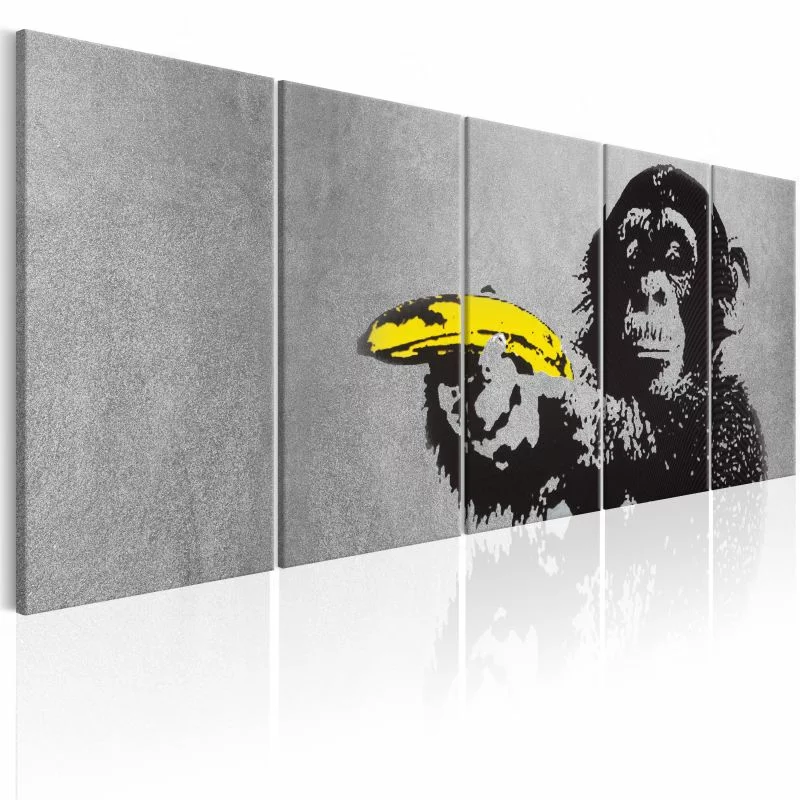 Obraz - Małpa i banan - obrazek 1