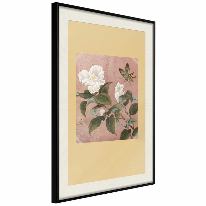 Plakat - Rododendron i motyl - obrazek 1