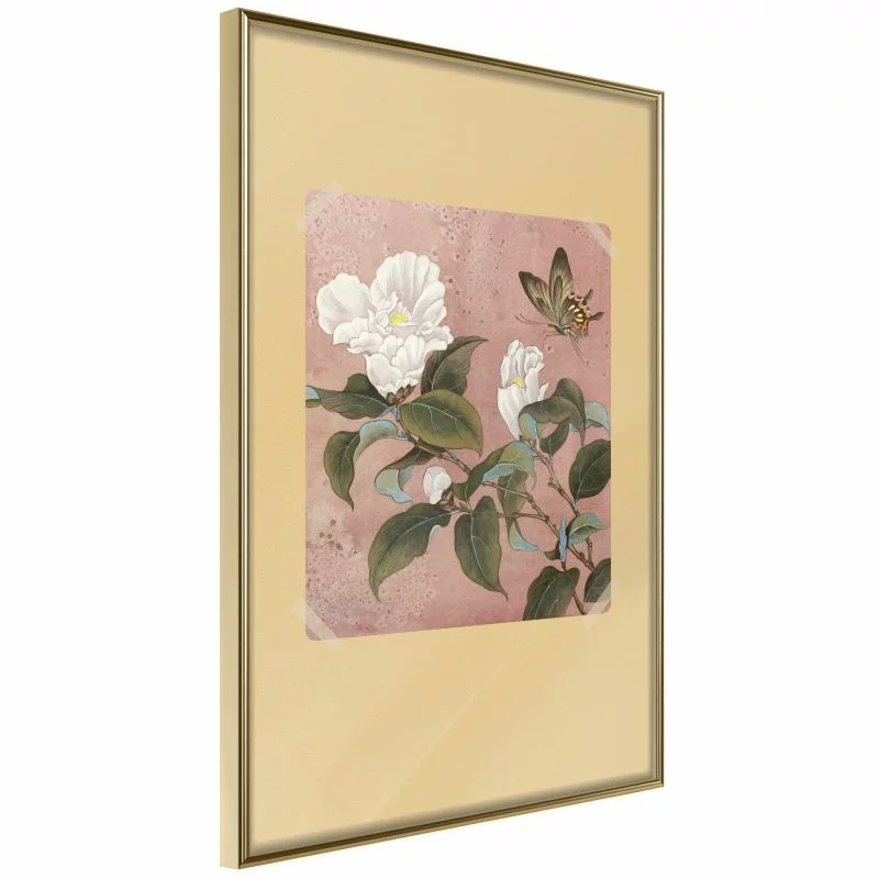 Plakat - Rododendron i motyl - obrazek 1