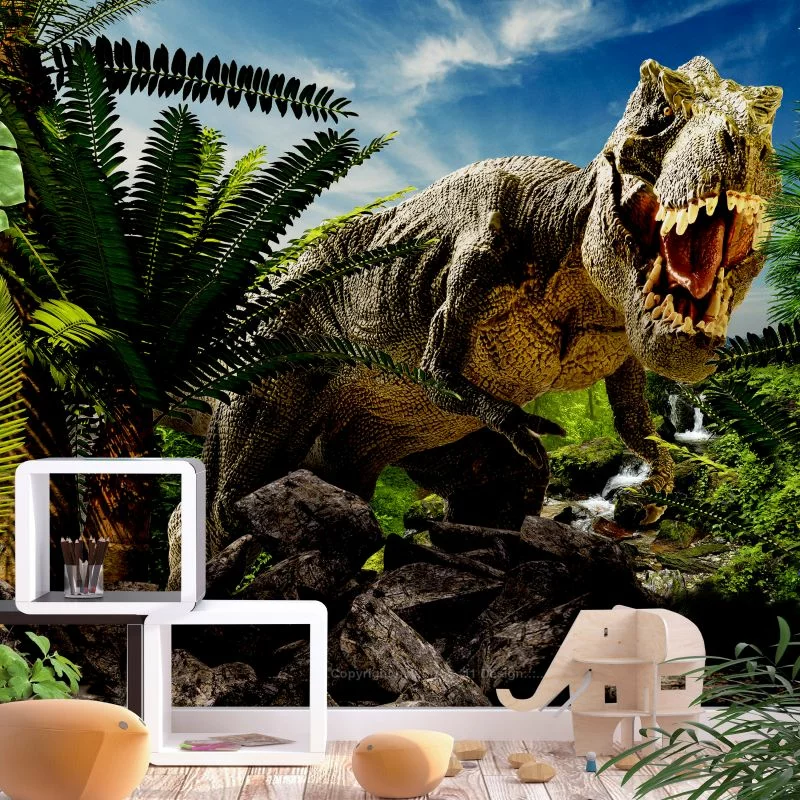 Fototapeta 3D - Wściekły tyranozaur - obrazek 1
