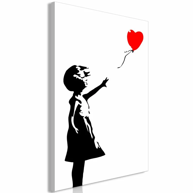 Obraz - Dziewczynka z balonem (1-częściowy) pionowy - obrazek 1