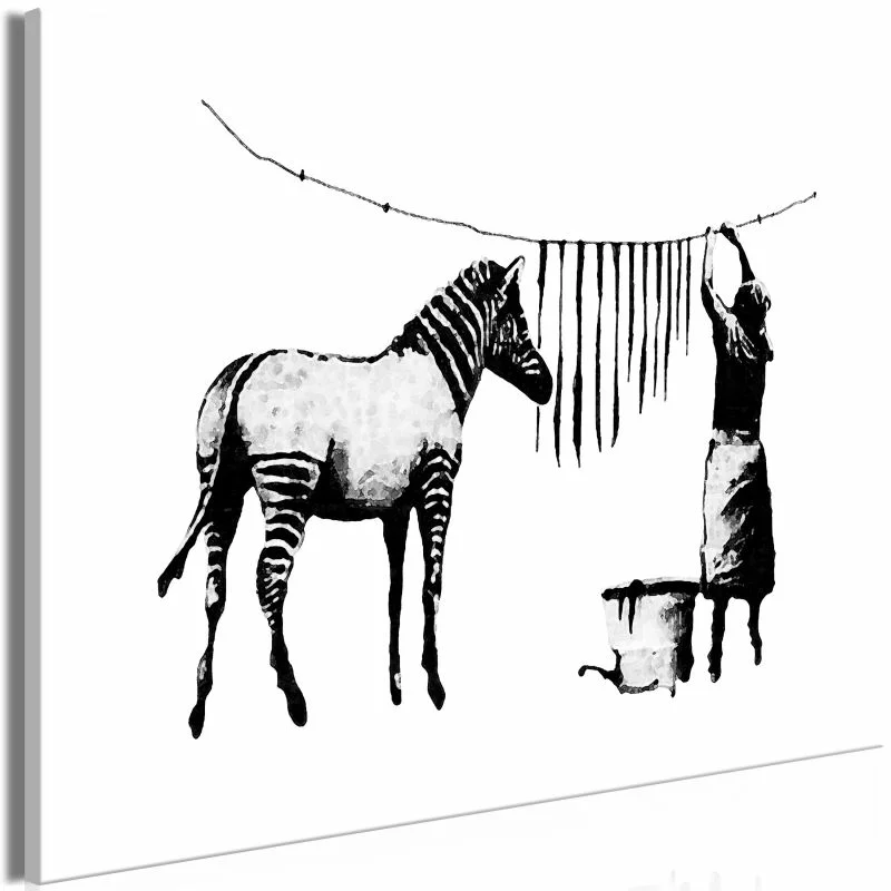 Obraz - Banksy: Pranie zebry (1-częściowy) szeroki - obrazek 1