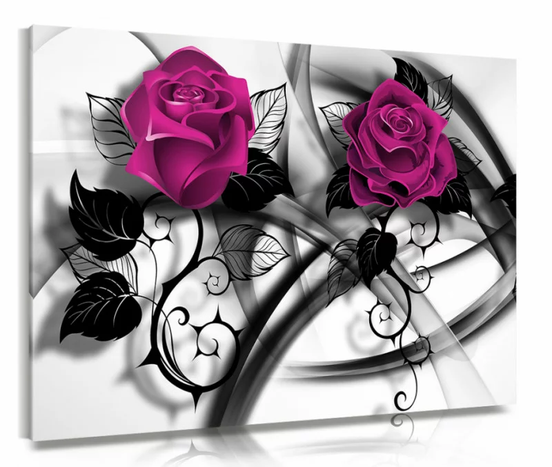 Obraz różowe róże - obrazek 1