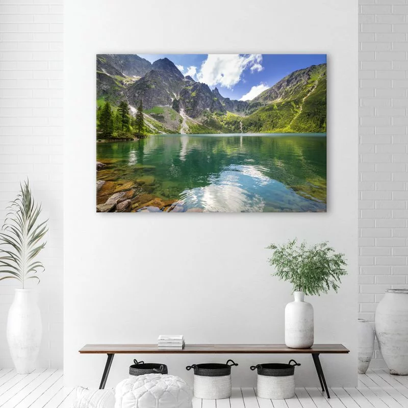 Obraz Deco Panel, Górskie jezioro Drzewa Natura - obrazek 1