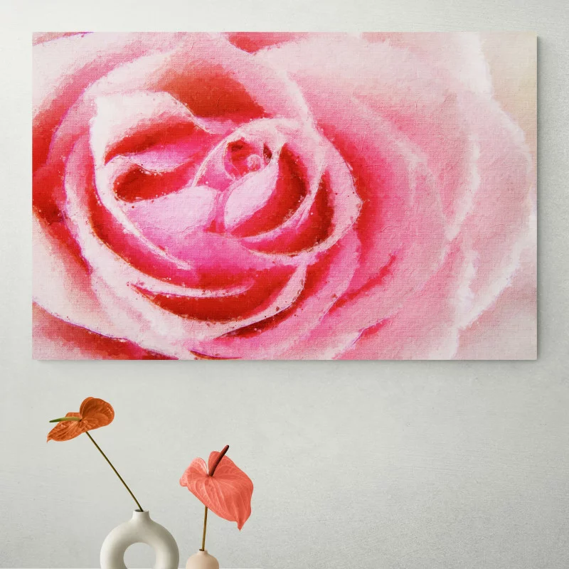 Obraz na ścianę - róża jak malowana - obrazek 1