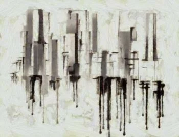 Obraz City drip - abstrakcyjne malarstwo - obrazek 2
