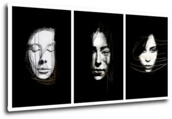 Obraz abstrakcyjny - Trzy twarze - obrazek 2