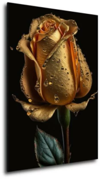 Obraz pionowy - złota róża - obrazek 2