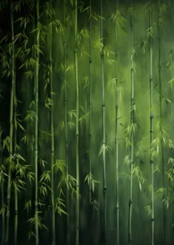 Plakat w ramie - zielony las bambusowy - obrazek 2