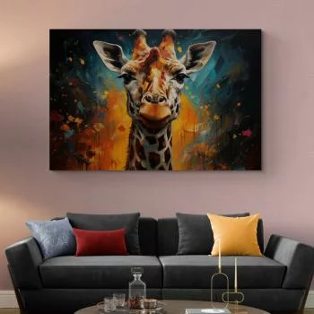 Obraz kolorowy - żyrafa