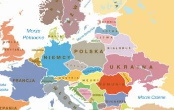 Biała mapa świata po polsku - obrazek 3