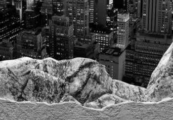 Fototapeta 3D Nowy Jork za zburzoną ścianą - obrazek 3