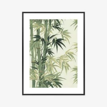 Plakat w ramie - bambus z jasnymi liśćmi - obrazek 3