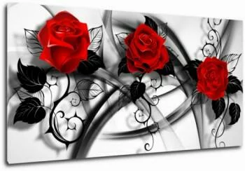 Obraz na płótnie - czerwone róże