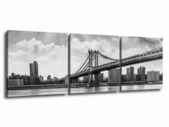 Obraz 3 częściowy - most w Nowym Jorku