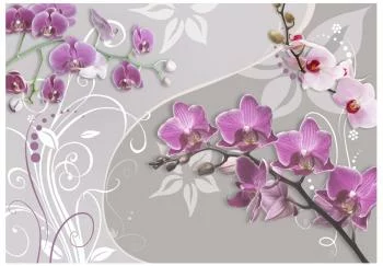 Fototapeta - Lot purpurowych orchidei - obrazek 2