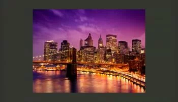 Fototapeta - Manhattan i Most Brookliński nocą - obrazek 2