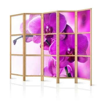 Parawan japoński - Fioletowe orchidee II