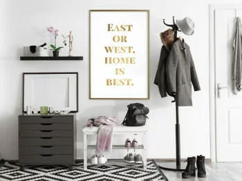 Plakat - Home Is Best (złoty) - obrazek 2