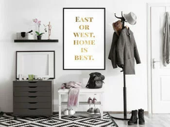 Plakat - Home Is Best (złoty) - obrazek 2