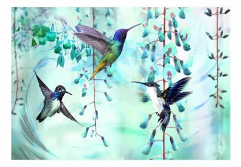 Fototapeta - Latające kolibry (zielony) - obrazek 2