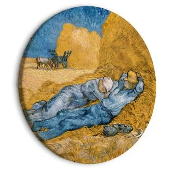 Obraz okrągły - Południe – Odpoczynek od pracy (Vincent Van Gogh)