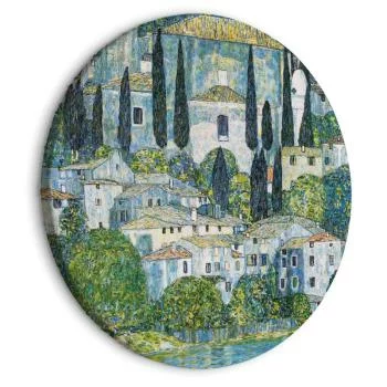 Obraz okrągły - Kościół w Cassone (Gustav Klimt)