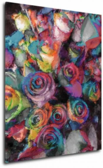 Obraz kolorowe kwiaty róże - obrazek 2