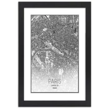 Obraz w ramie, Plan Paryża - obrazek 3