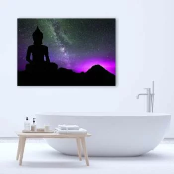 Obraz Deco Panel, Budda i zorza polarna