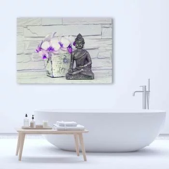 Obraz Deco Panel, Budda z kwiatkiem