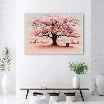 Obraz na płótnie, Różowe drzewo abstrakcja natura