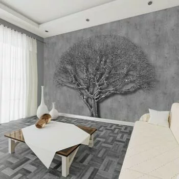 Fototapeta 3D drzewo na betonie