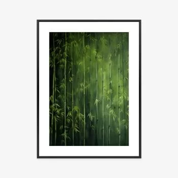 Plakat w ramie - zielony las bambusowy - obrazek 3