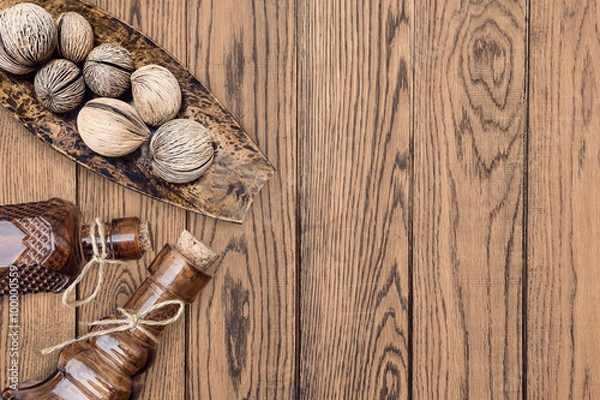 Obraz spa decoration item on wooden background
