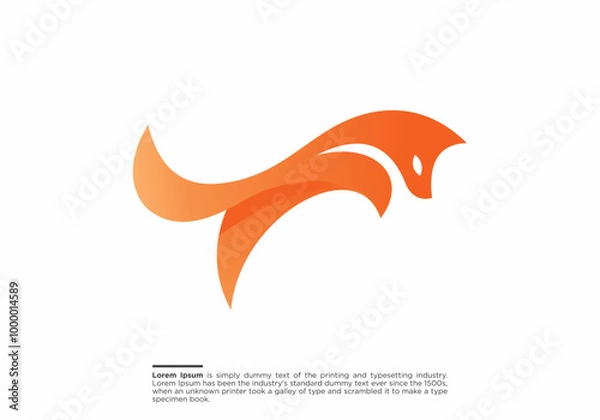 Obraz Jumping Fox logo design vector, fox logo idea