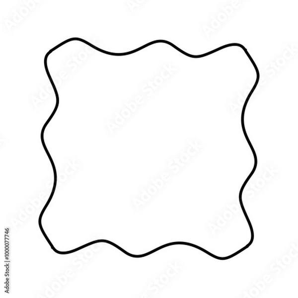 Fototapeta square classic frame design border outline vector illustration