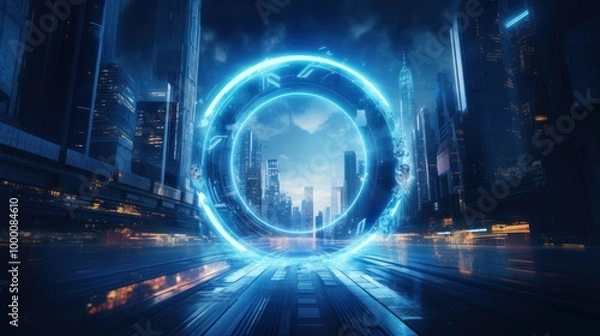 Fototapeta tech, technoloty, blue, light, background
