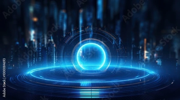 Fototapeta tech, technoloty, blue, light, background
