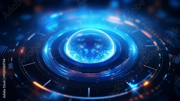 Fototapeta tech, technoloty, blue, light, background
