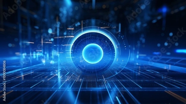 Fototapeta tech, technoloty, blue, light, background
