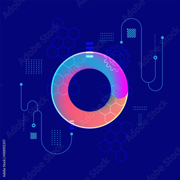 Fototapeta Abstract digital online technology