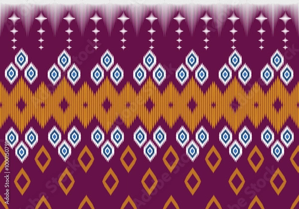 Obraz Seamless fabric texture with checkered pattern