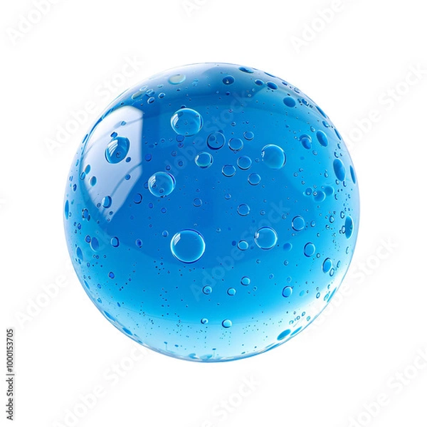 Fototapeta Blue Sphere with Bubbles