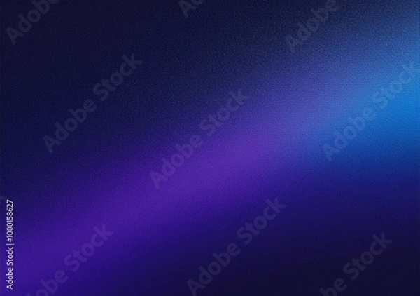 Fototapeta Dark blue grainy gradient background, black purple abstract retro noise texture banner, poster header backdrop design