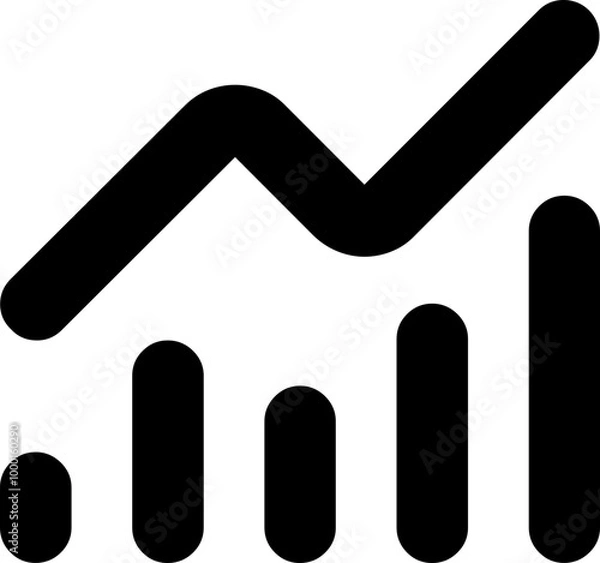 Fototapeta Vector black monitoring icon graphic design illustration, icon design, business icon
